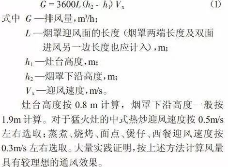 排風(fēng)量計(jì)算公式